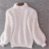 Thick Warm Turtleneck Mohair Lantern Sleeve Pullover - http://chicboutique.com.au