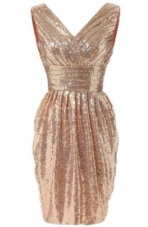 Sequin V-Neck Short Party Dress | http://chicboutique.com.au