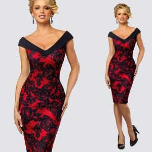 Sleeveless Floral Body-con Pencil Dress - http://chicboutique.com.au