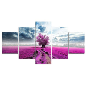 5 panel canvas art tree scenery large wall Art | http://chicboutique.com.au