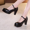 Big Size Round Toe Block Platform High Heels | http://chicboutique.com.au