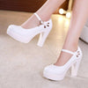 Big Size Round Toe Block Platform High Heels | http://chicboutique.com.au