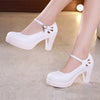 Big Size Round Toe Block Platform High Heels | http://chicboutique.com.au