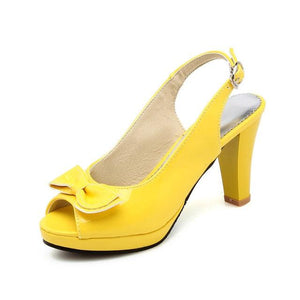 Peep toe buckle platform high heels - http://chicboutique.com.au